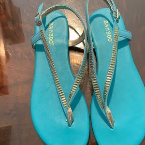Blue summer sandals